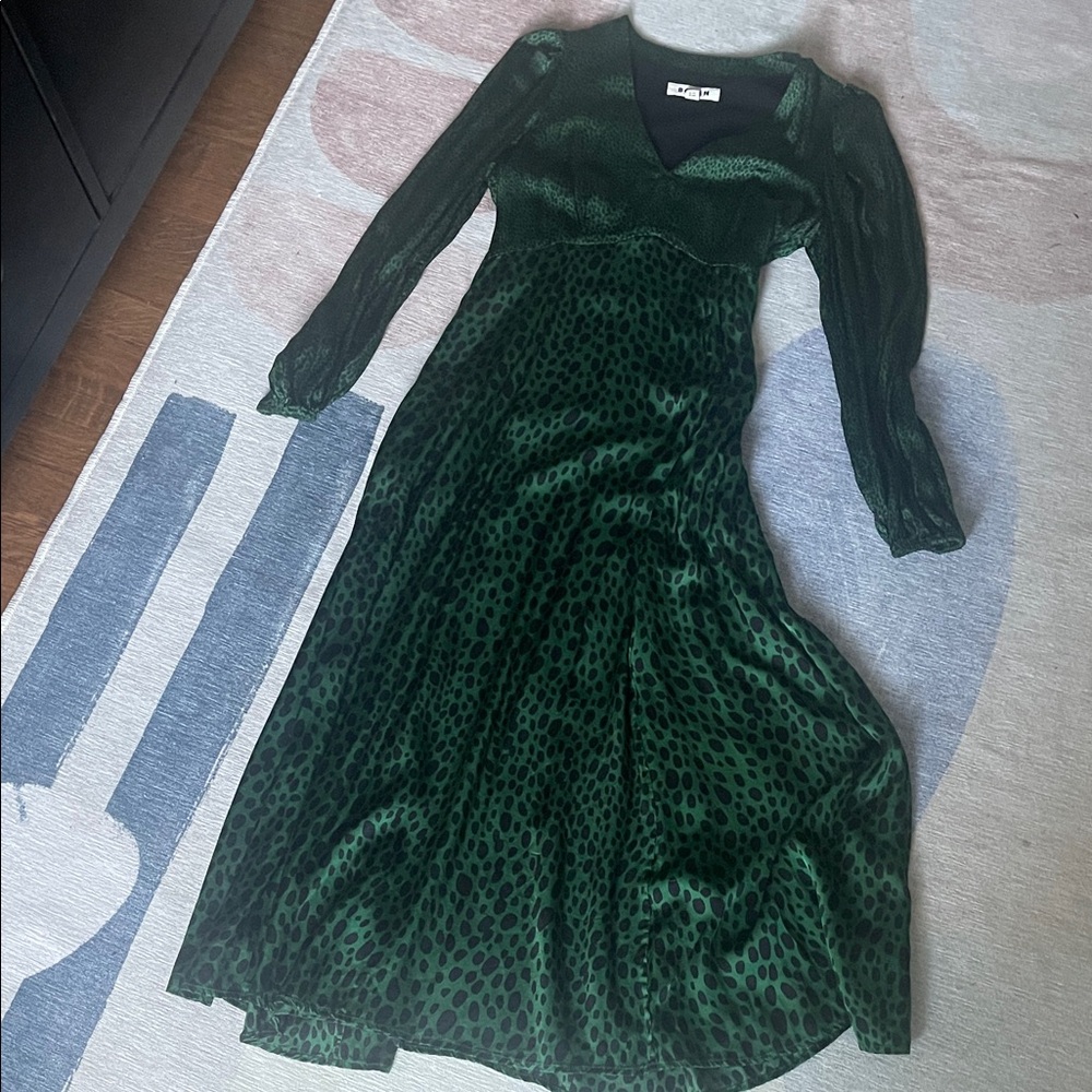 Boden Dark Green Long Sleeve Dress